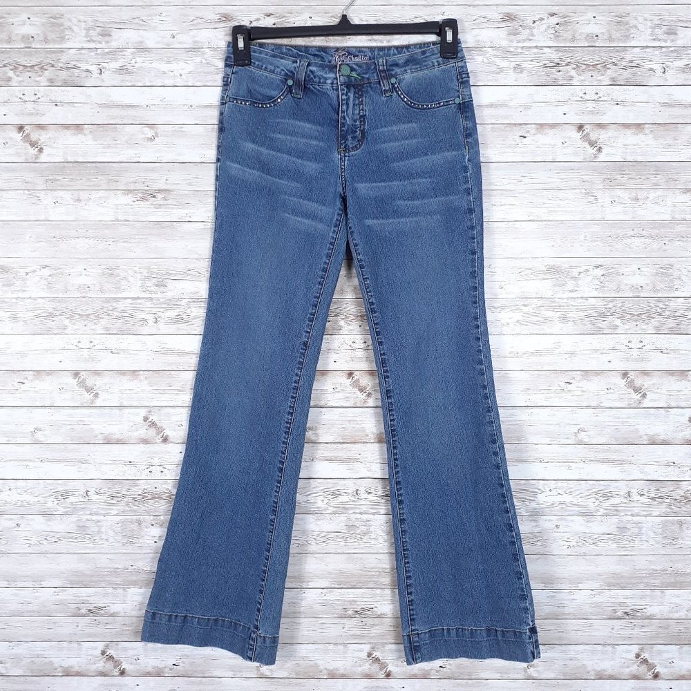 Cest toi Womens Jeans Sz 7 Bootcut Rhinestones 245A